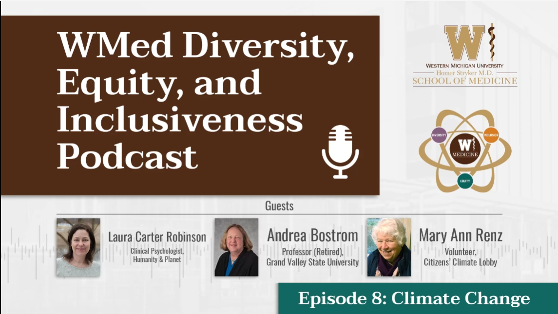 WMed Diversity, Equity, and Inclusiveness Podcast: Climate Change and Mental Health Banner